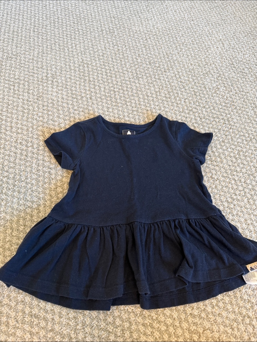 GAP Navy Ruffled Hem Short Sleeve Tee